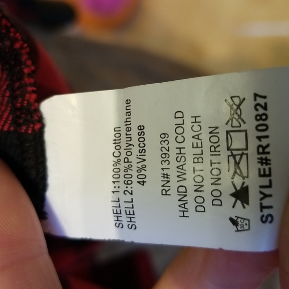 *2 for $12* DO+BE Plaid Faux Leather Button Up Top Size S - Picture 5 of 6